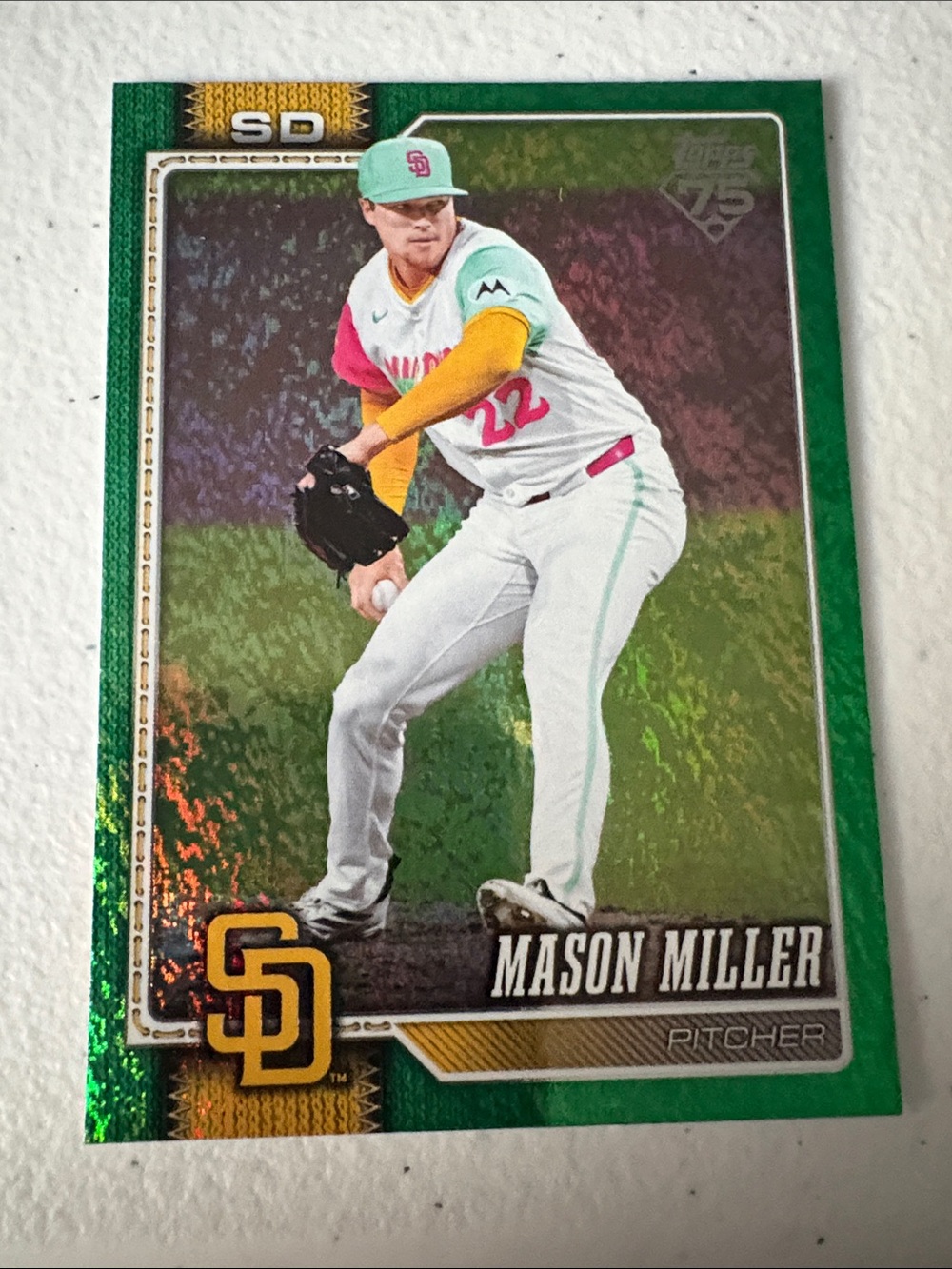 Topps Green Prism insert Mason Miller Baseball Card